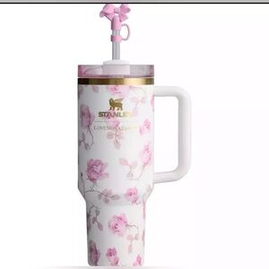 love shack fancy stanley 40 oz Ribbon Rosa tumbler pink
